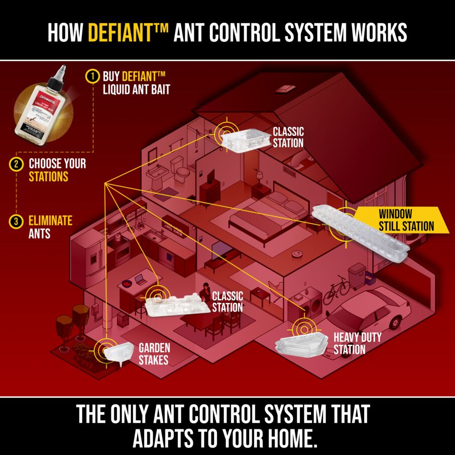 DEFIANT™ Extra Long Reusable Ant Traps Indoor – 8 Pack
