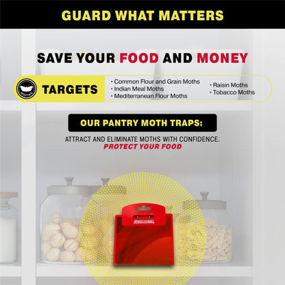 Premium Pantry Moth Traps with Patented XL - Red