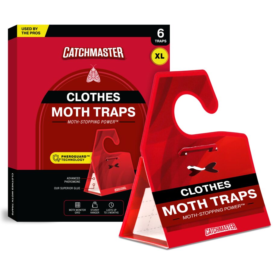 Premium Clothes Moth Traps with Patented Pheromones XL - Red