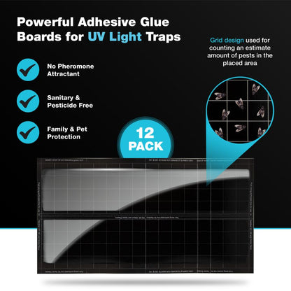 Vector UV Fly Light Universal Replacement Glue Boards Without Pheromones