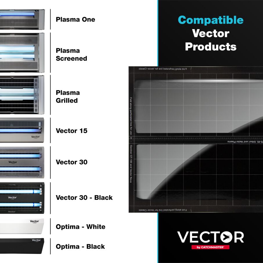 Vector UV Fly Light Universal Replacement Glue Boards Without Pheromones