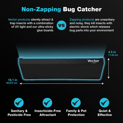 Vector Optima UV Light Fly Trap - Black