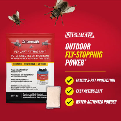 Reusable  Fly Jar Refill 3-Pack – Food-Based Lure