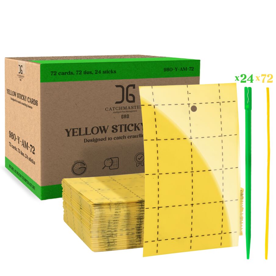 Double-Sided Yellow Sticky Card Insect Trap - Yellow