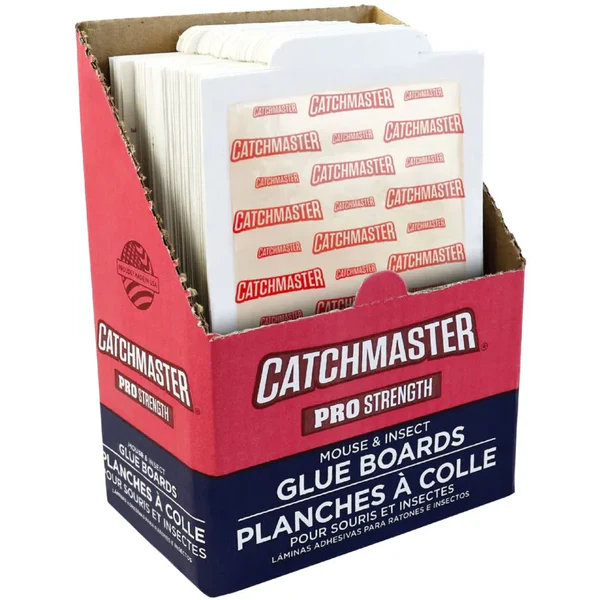 Catchmaster Pro Strength Mouse & Insect Glue Boards in display box.