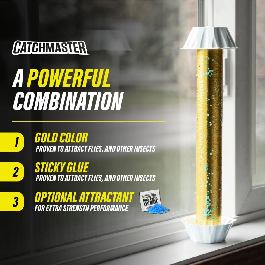 Gold Stick Fly Sticky Traps with Attractant