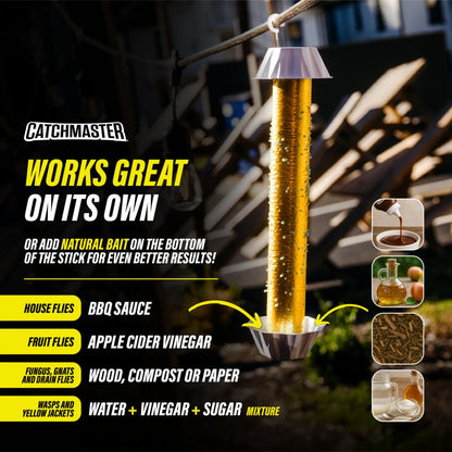 Gold Stick Fly Sticky Traps with Attractant