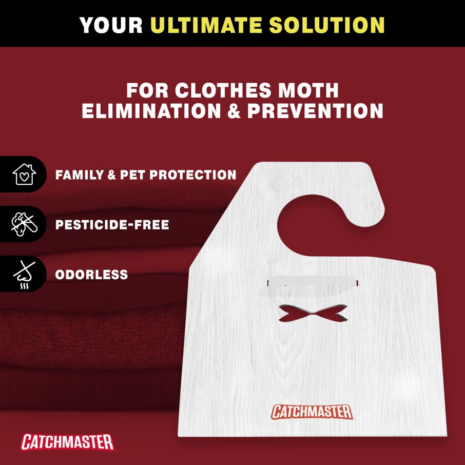 Premium Clothes Moth Traps with Patented Pheromones XL – Hardwood