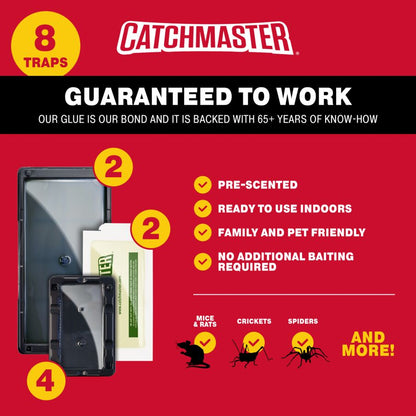 Complete Basement Pest Control Kit, w/ Glue Boards and Glue Trays