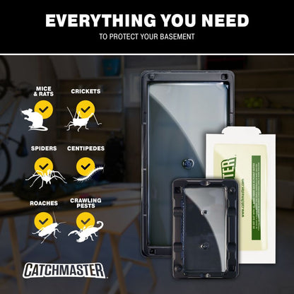 Complete Basement Pest Control Kit, w/ Glue Boards and Glue Trays