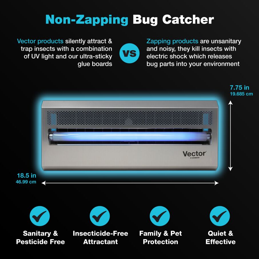 Vector 15 UV Light Fly Traps - Silver