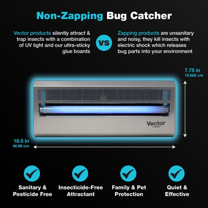 Vector 15 UV Light Fly Traps - Silver