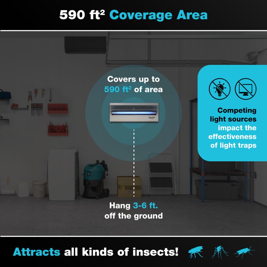 Vector 15 UV Light Fly Traps - Silver