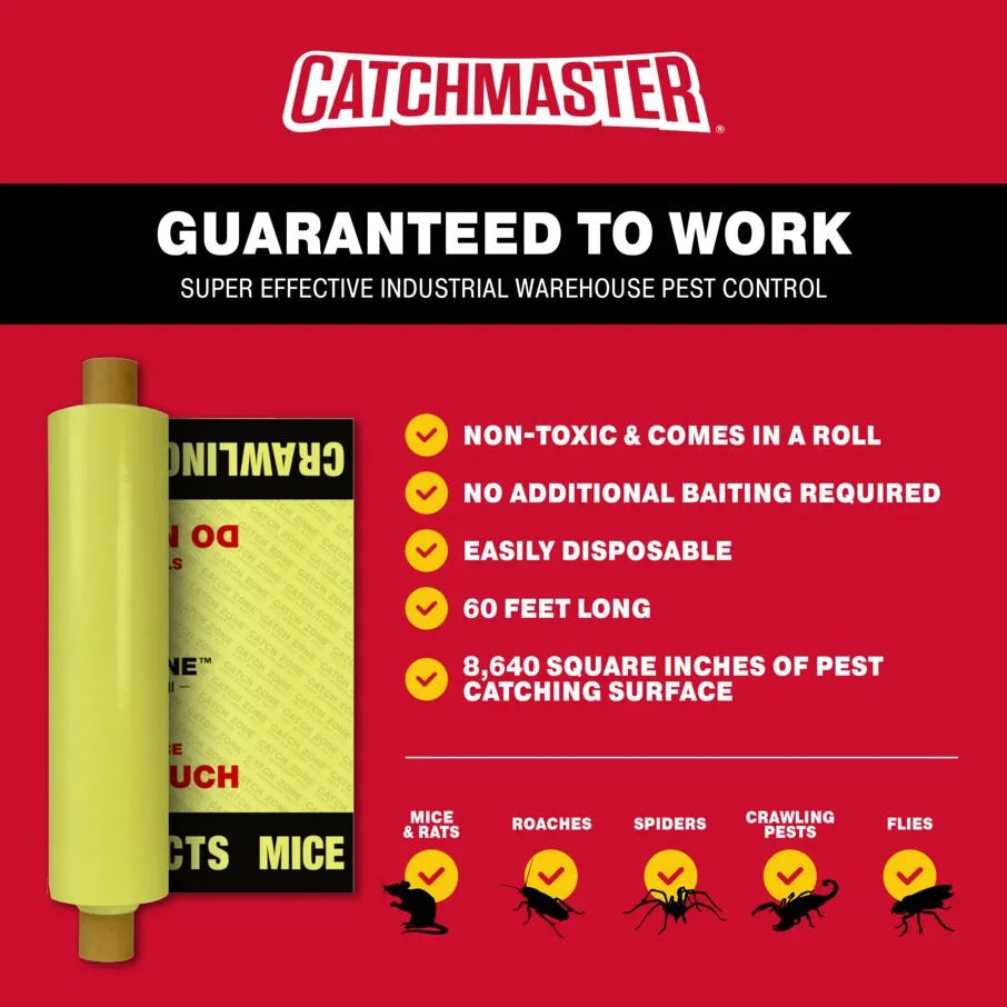 Catch Zone Pest Boundary Roll, Large Area Glue Trap