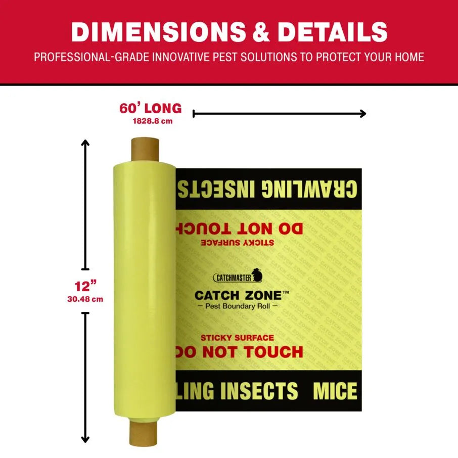 Catch Zone Pest Boundary Roll, Large Area Glue Trap