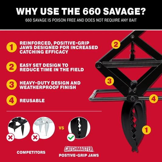 Savage Professional Strength Easy Set Mole Trap