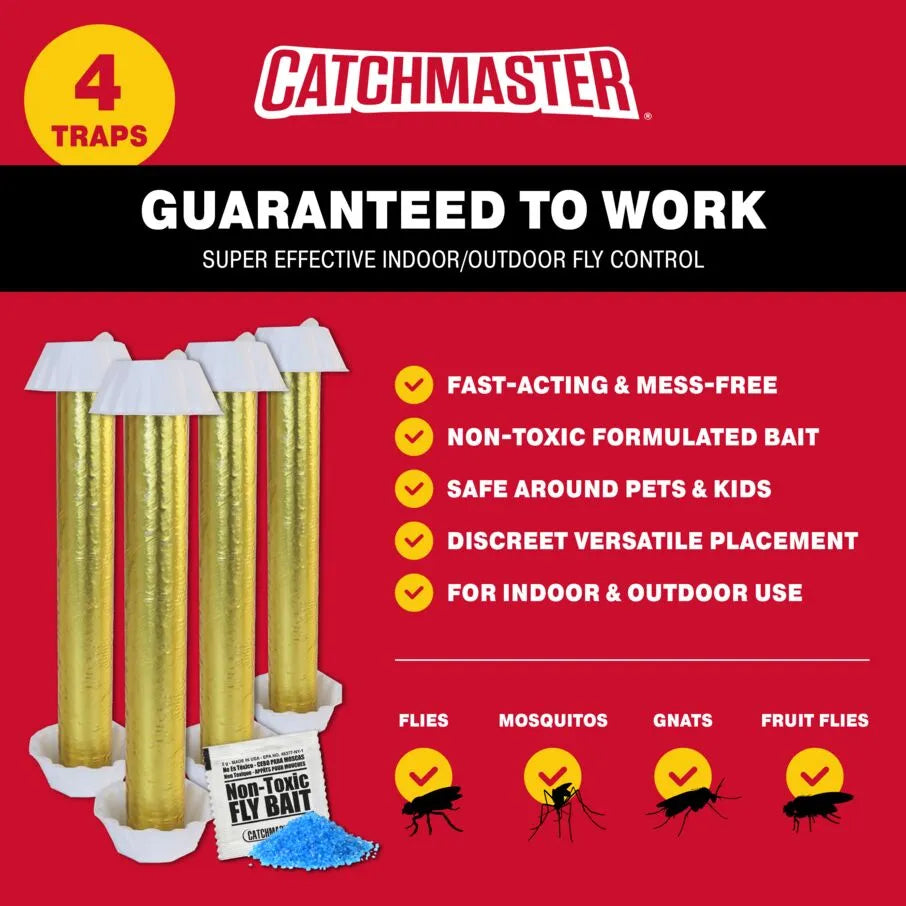 Gold Stick Fly Sticky Traps Catchmaster