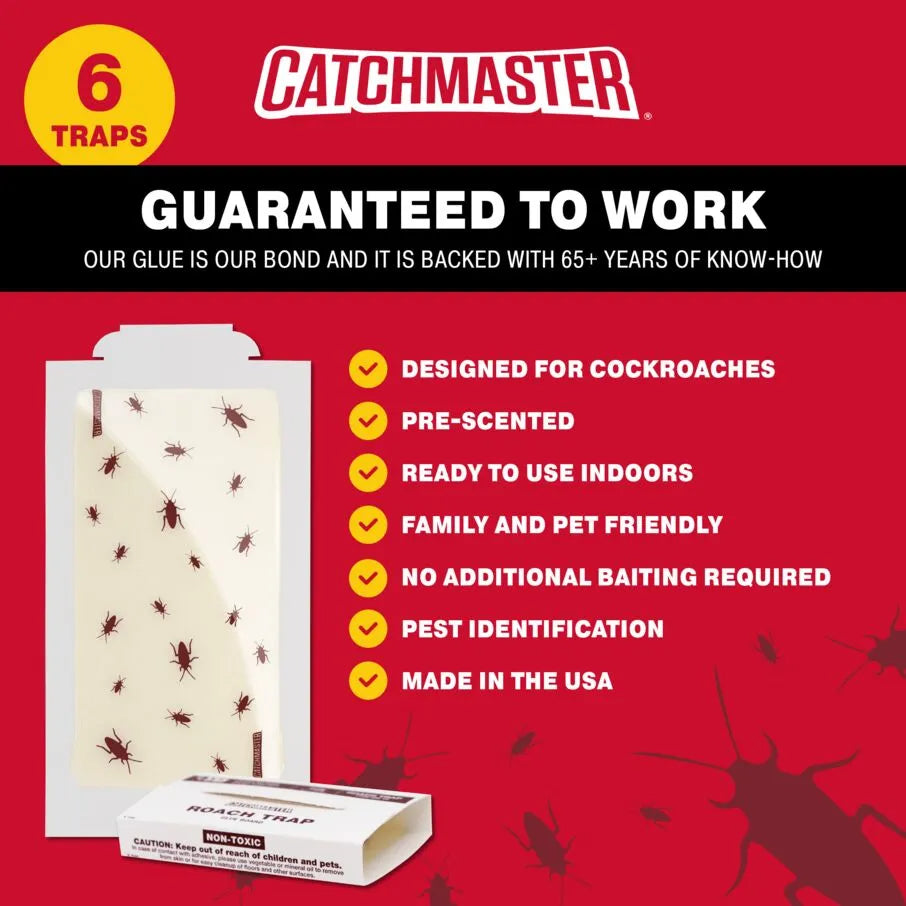 Trampas de tablero adhesivo con diseño de cucarachas – Catchmaster