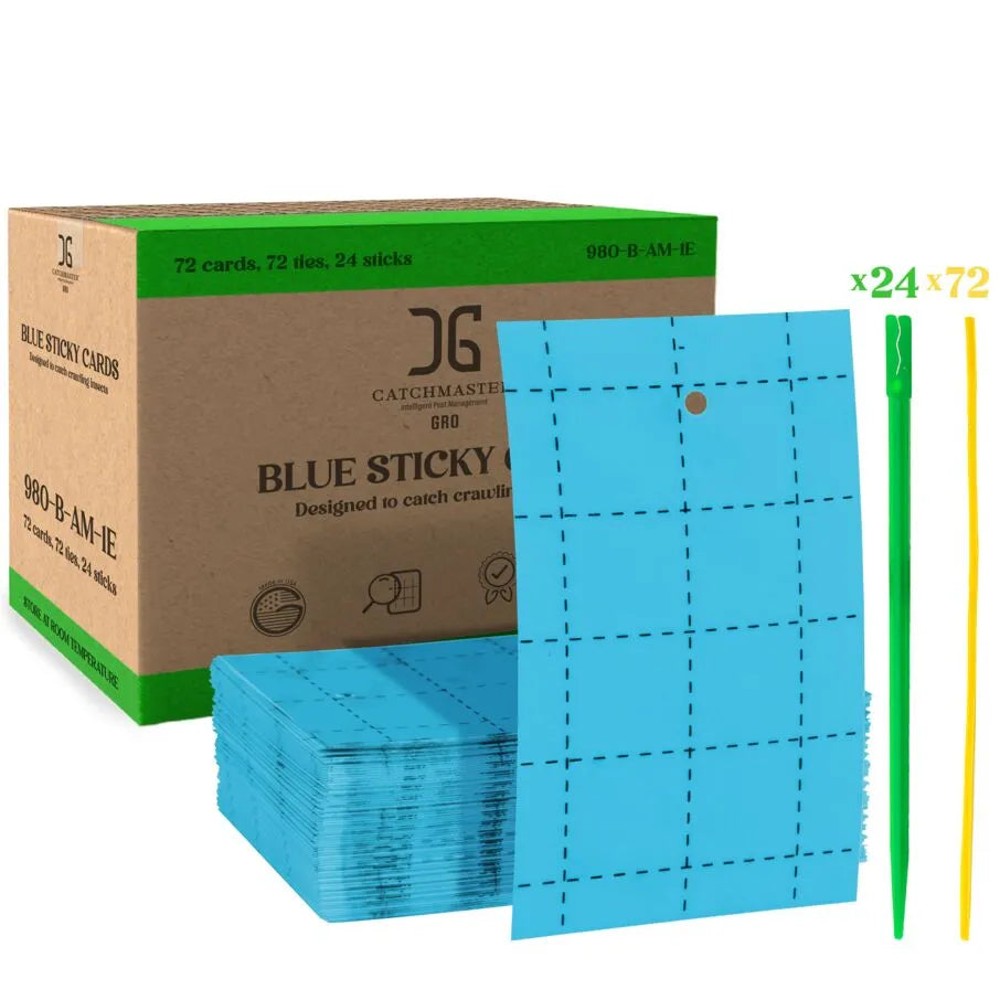 Monitores de plagas con tarjeta adhesiva azul de doble cara de 3'x5'