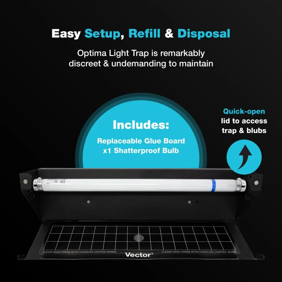 Vector Optima UV Light Fly Trap in Black